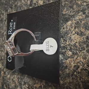 Silver Ring with Clear Stones